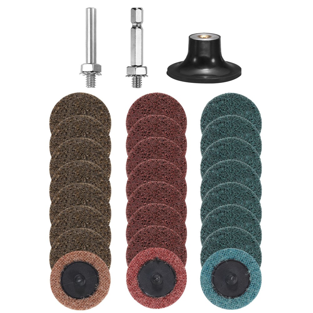27pcs Quick Change Discs Set 2" Roll Lock Sanding Discs Coarse/Medium/Fine Grits