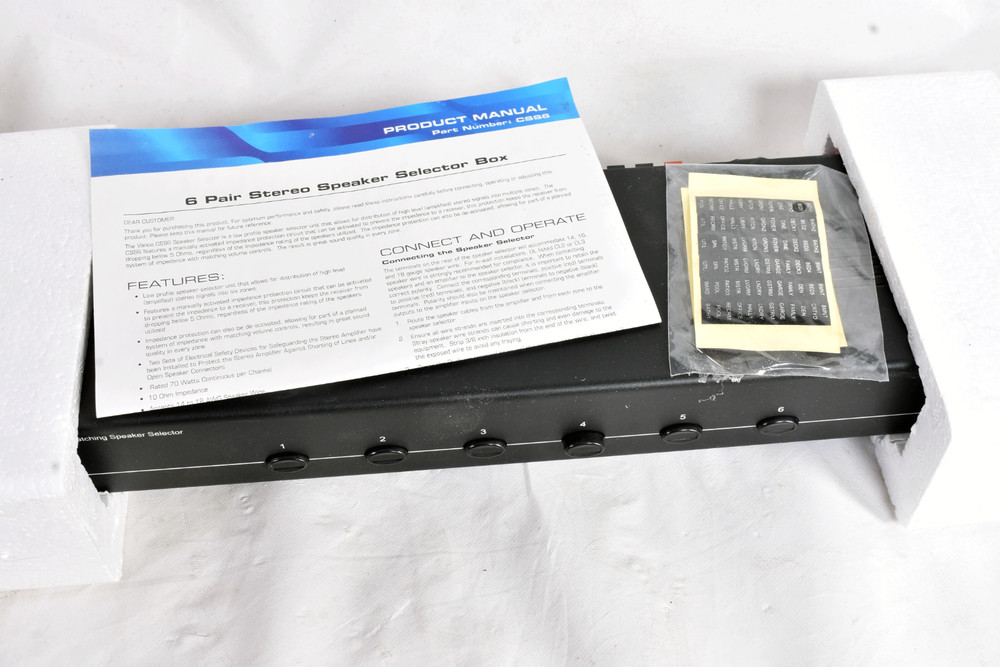 CATALYST AV 6 ZONE SPEAKER SELECTOR NEW OPEN BOX