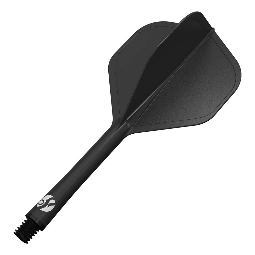 Shot Flight Deck One Piece Dart Flight and Shaft System Black Medium
