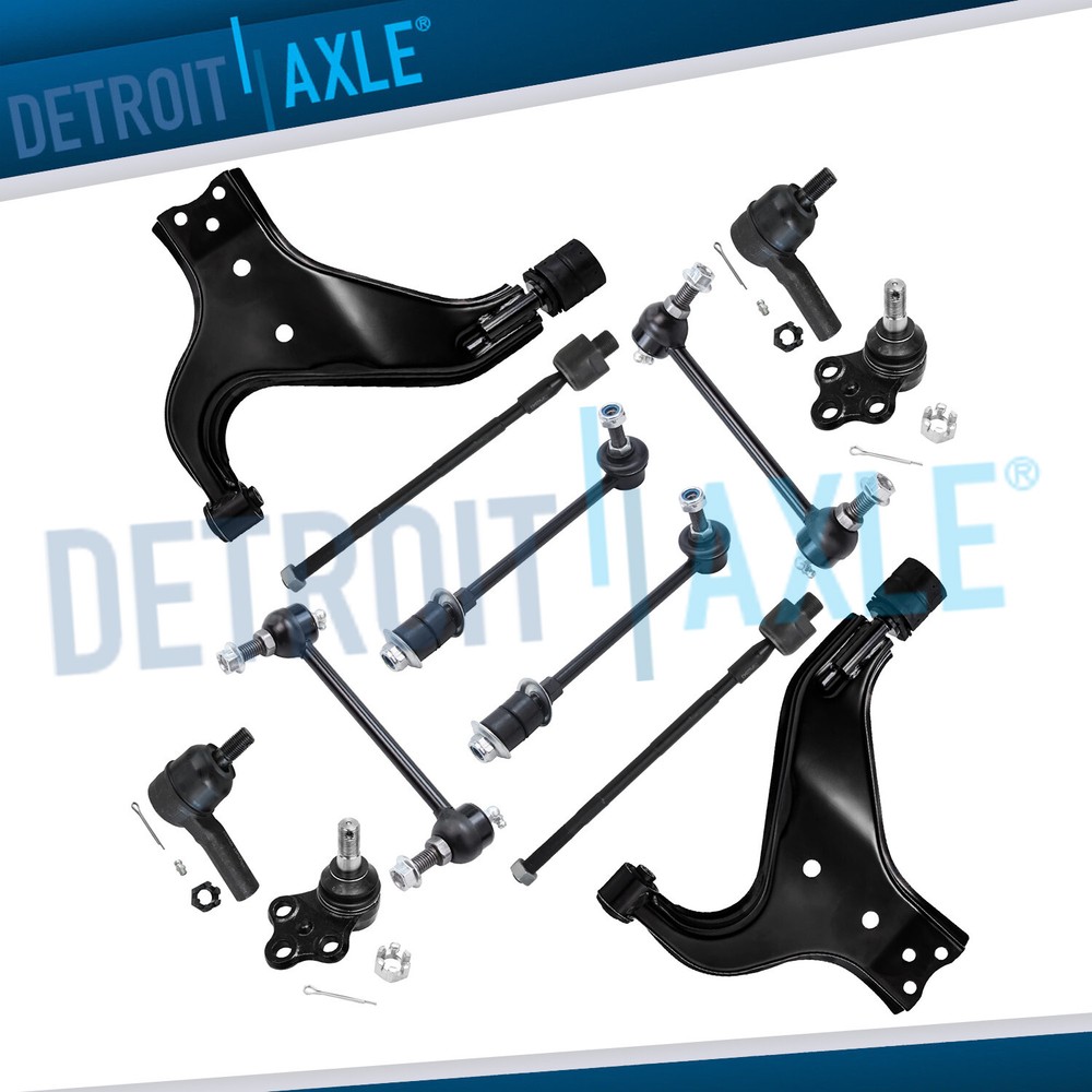 Front Lower Control Arms + Ball Joint Tierod Sway Bars for 96-04 Pathfinder QX4