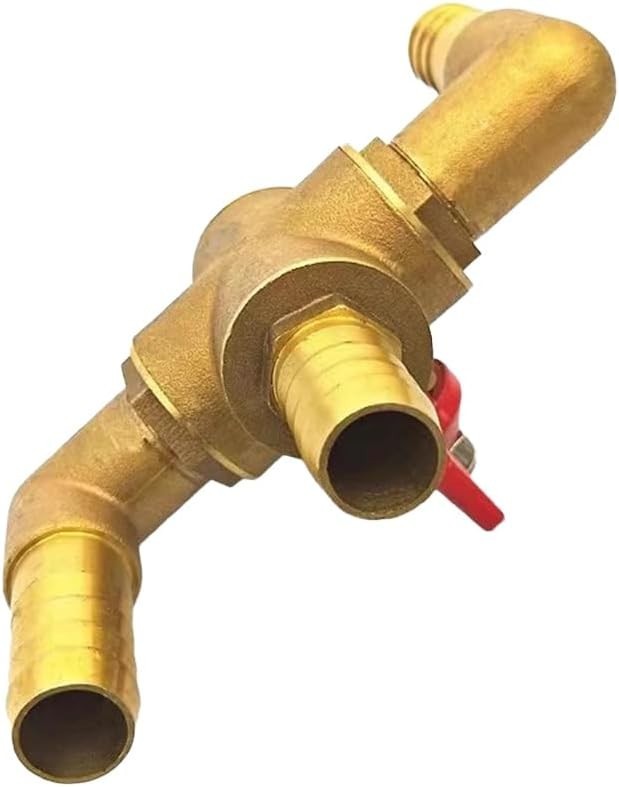 5/8" Heater Control Valve, 4-Way Automobile Heating Water Valve, Solid Brass