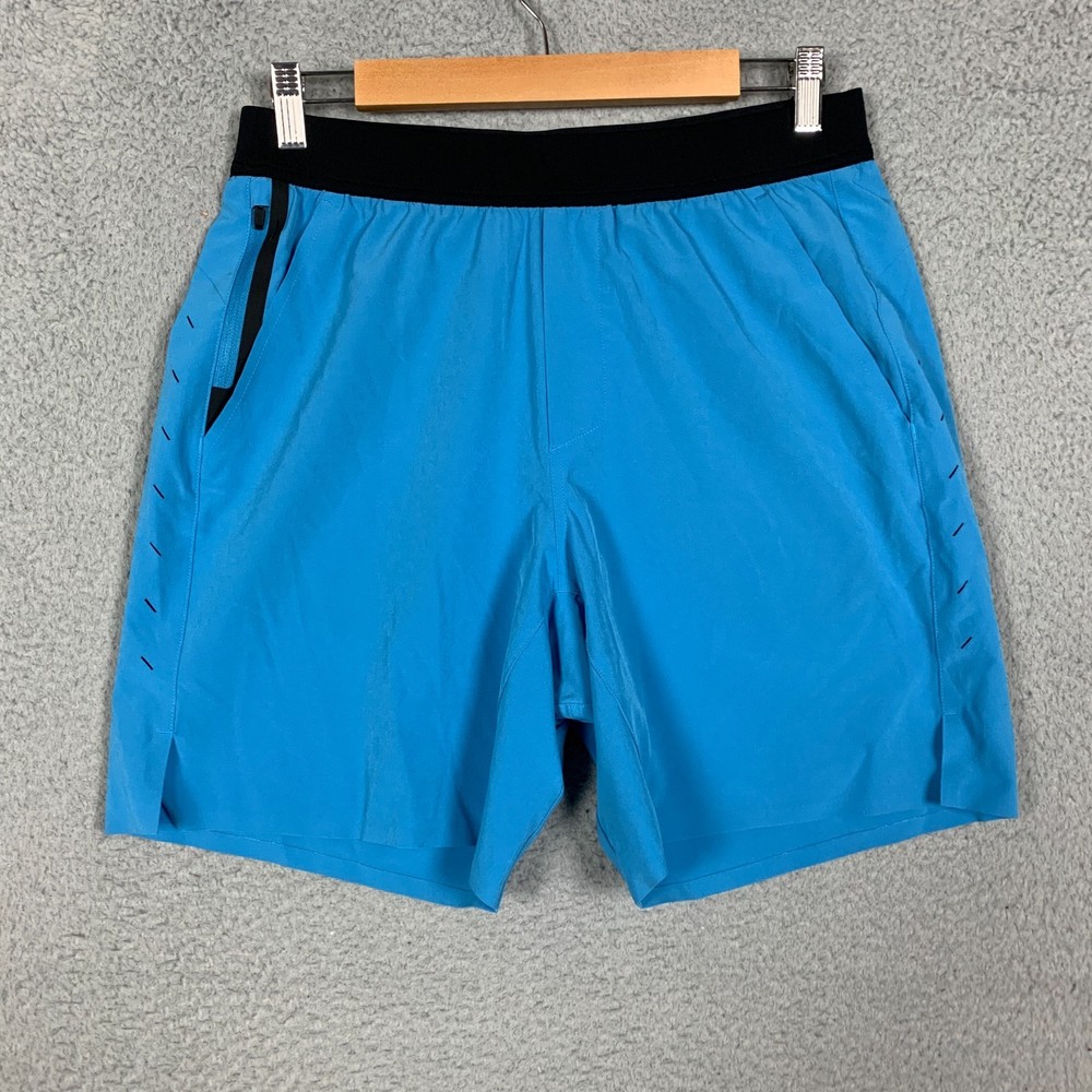 Ten Thousand Interval Shorts Men's Medium M Blue Performance Stretch Activewear