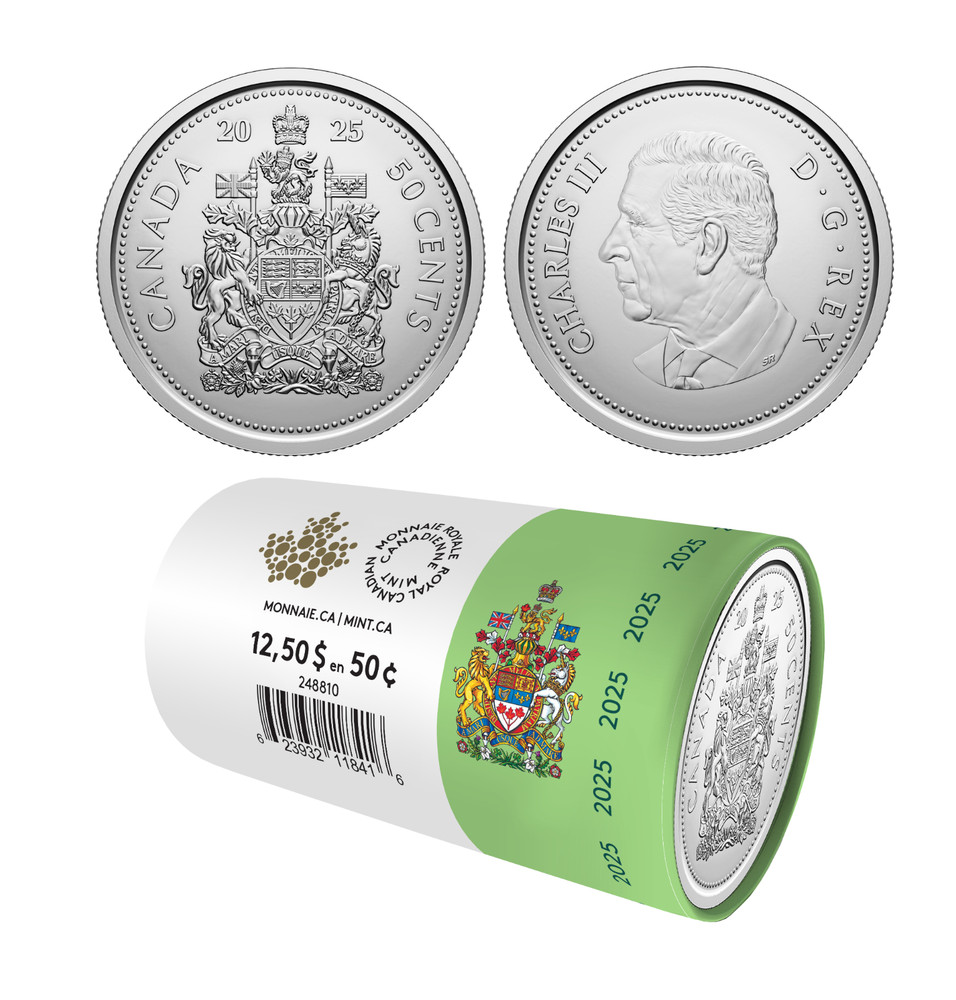 2025 Canada Half Dollar Special Wrap Roll – 25 Coins