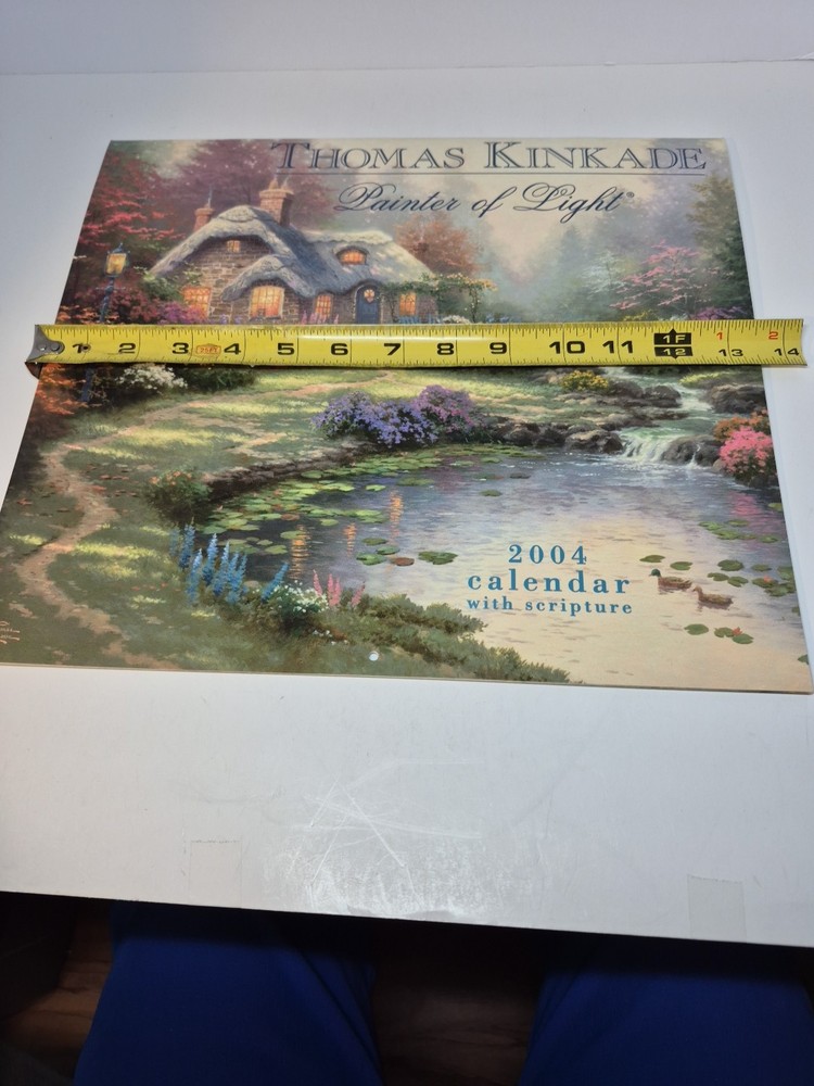 2004 Thomas Kinkade Painter Of Light Calendar With Scripture READ