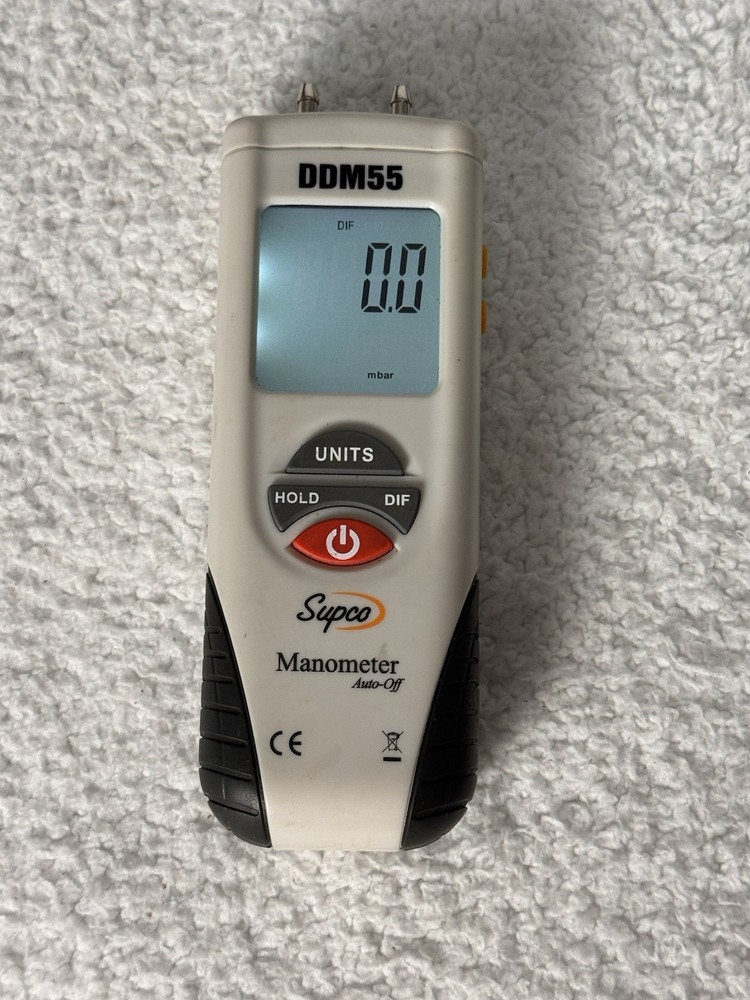Supco DDM55 Dual Input Digital Differential Manometer with LCD Display