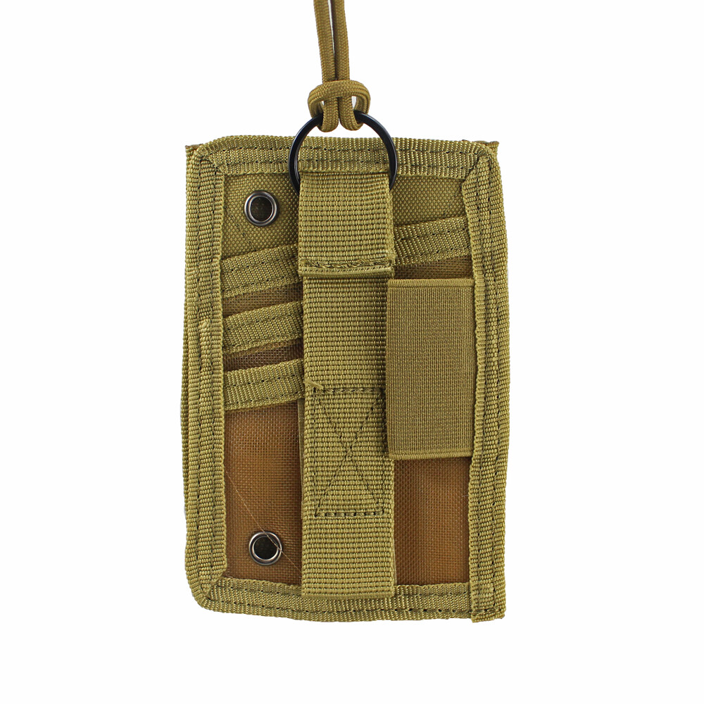 Tactical ID Card Holder Organizer with Neck Lanyard Hook&Loop Patch Badge Holder