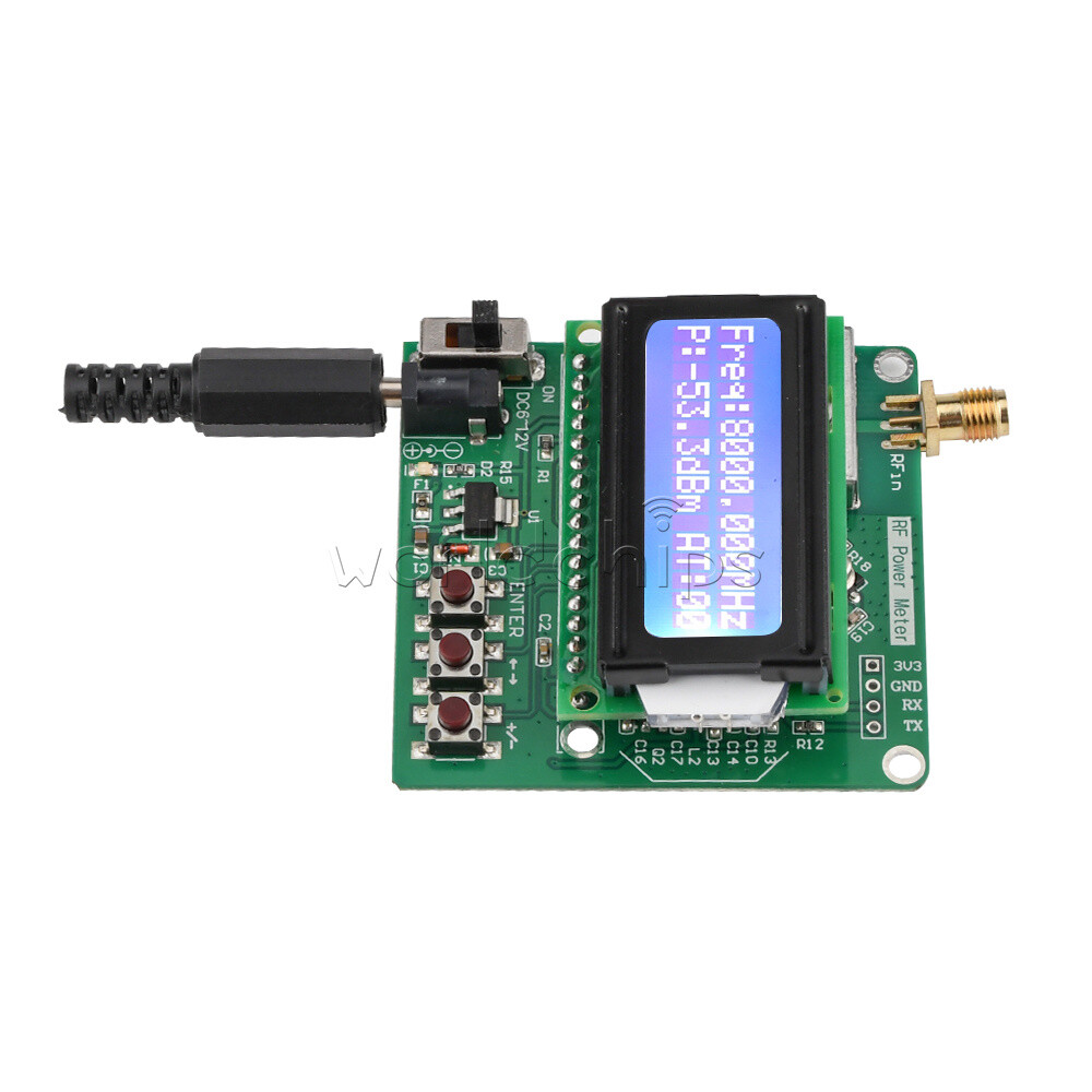 LED Digital Display 1M-8G RF Power Meter -60 to -5dBm Signal Strength module