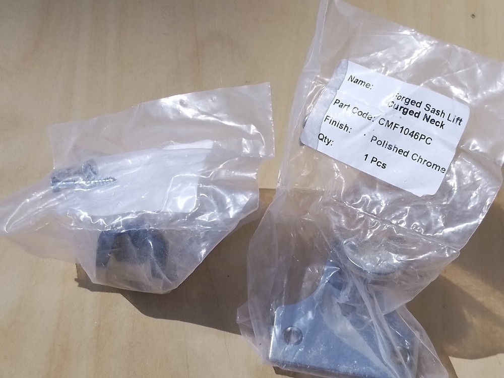 Retro Victorian style Silver Metal Sash window Lifting Handle Set 2 Pair