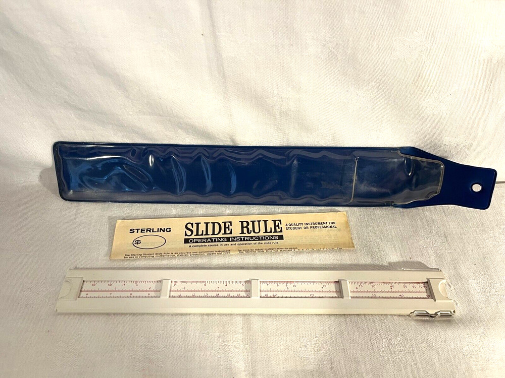 Sterling Slide Rule W Case And Directions