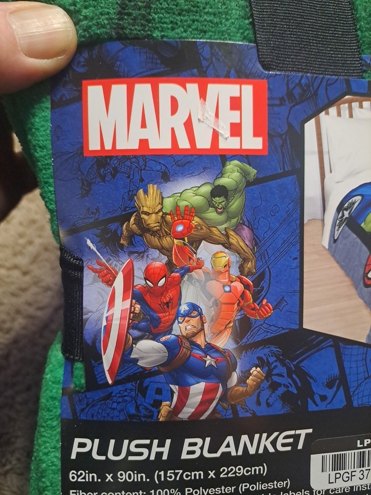 Marvel Avengers Plush Throw Blanket 62 in X 90 in