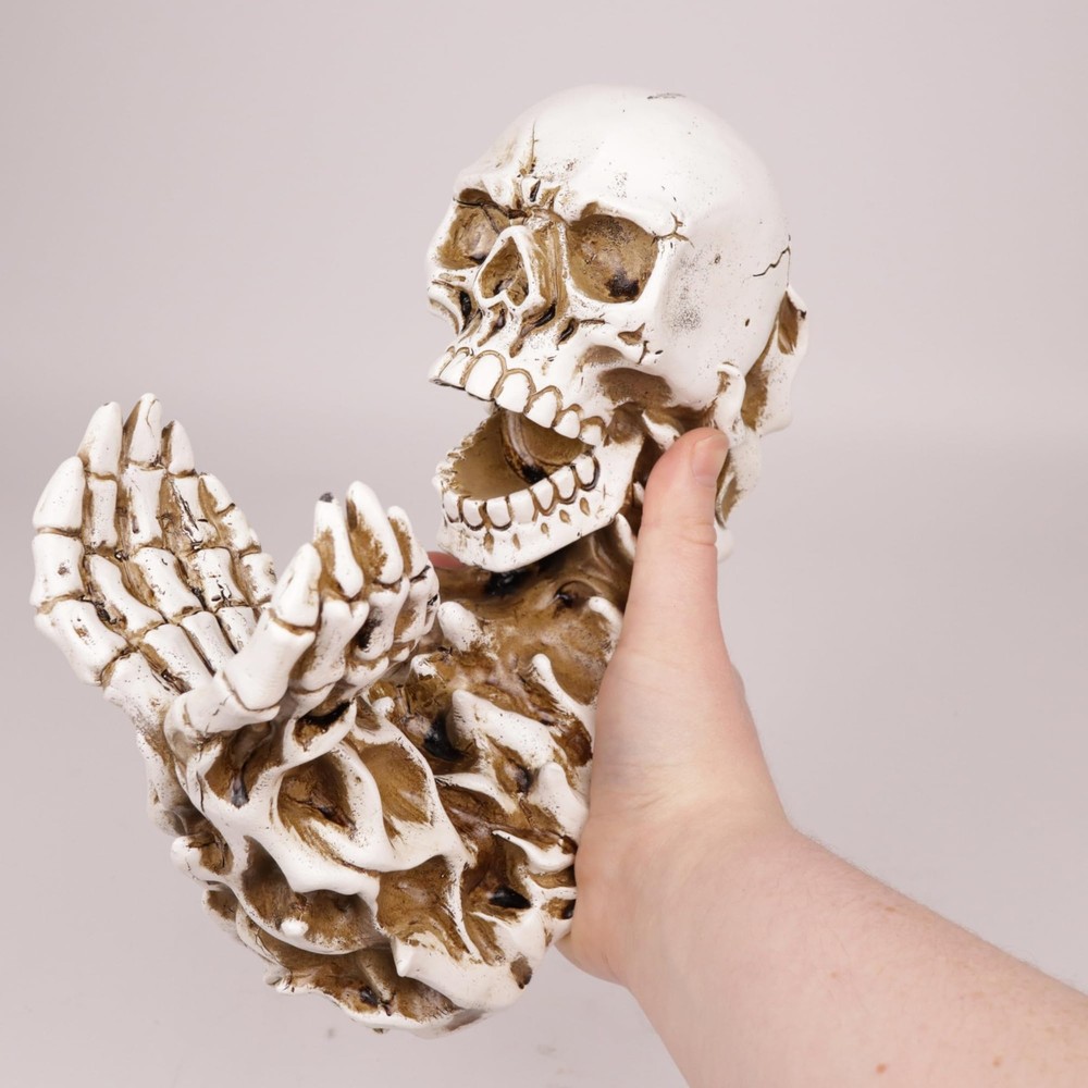 Resin Skeleton Wine Bottle Holder, Gothic Tabletop Kitchen Accessory, Great G...