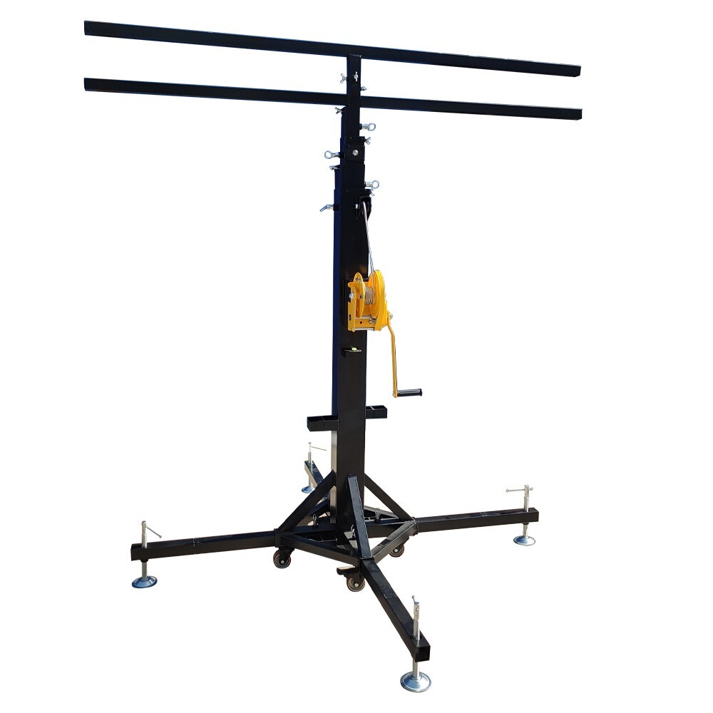 Height Adjust 2Layers Stage Bracket with 16 Lights Position Stand with Wheels