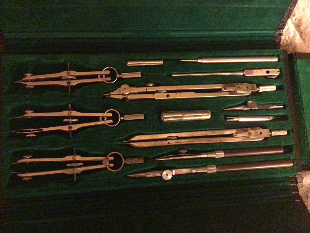 Vintage Tower Germany Drafting Tool Set