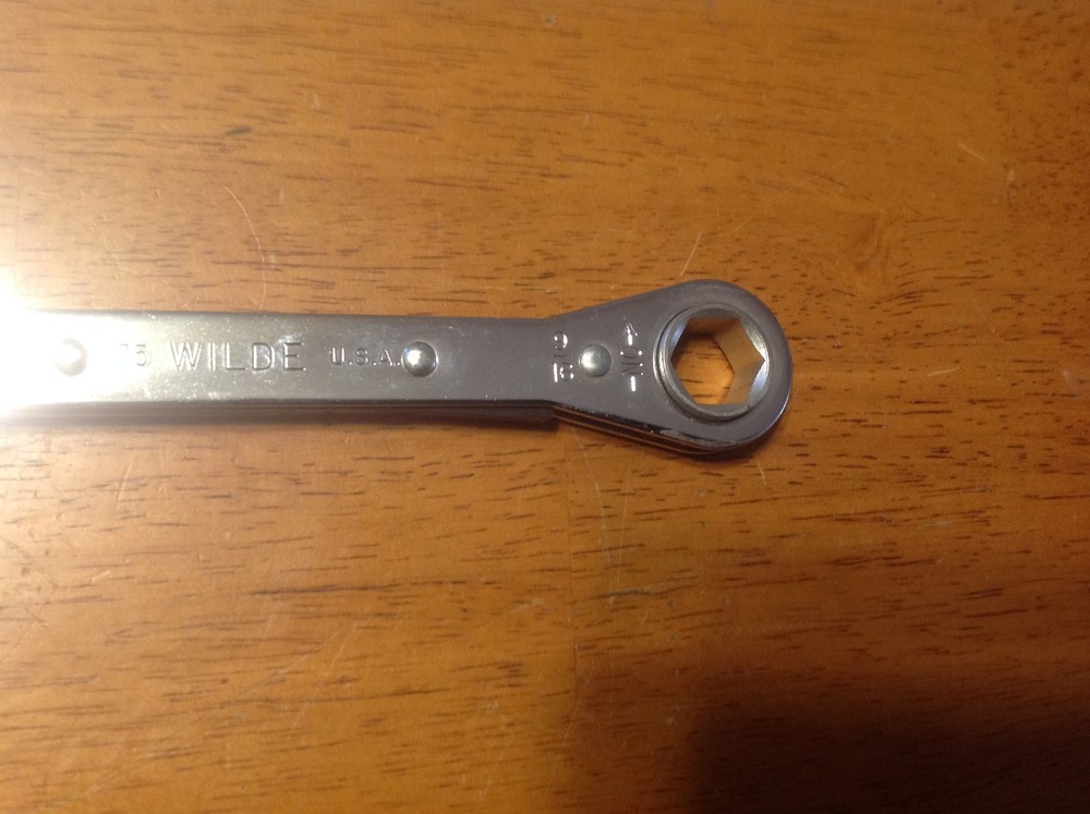 Wilde 875 Ratchet Box 6 Point Wrench 1/2" & 9/16"