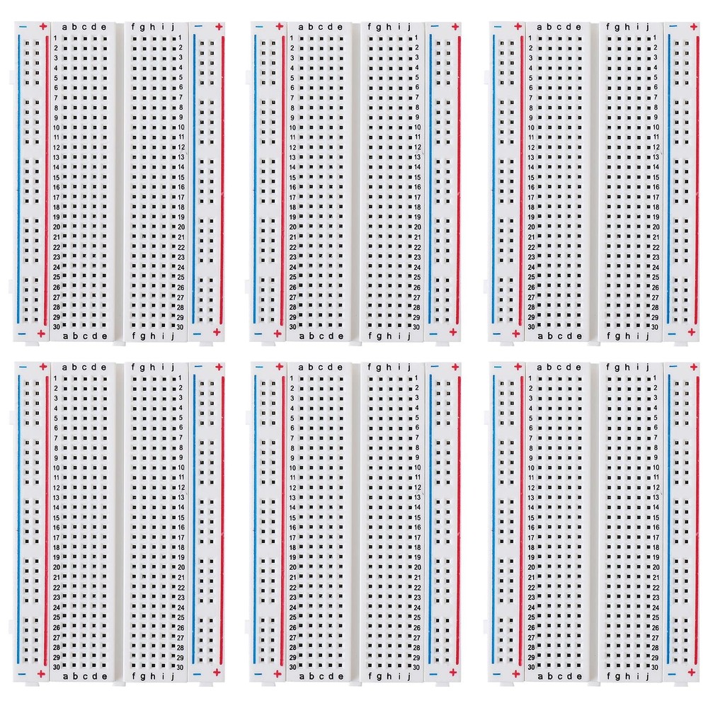6 PCS Breadboard Set Prototype Board 400 Pin Solderless Kit for Raspberry Pi