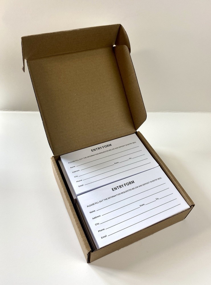 800 Raffle Ticket Sheets Blank Entry Forms for Contests School Events 8 Pads