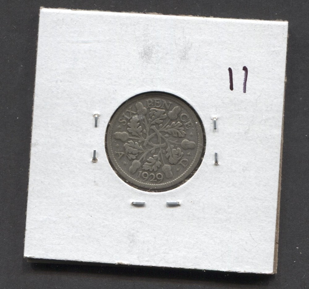 1929- Great Britain-6 Pence- VG