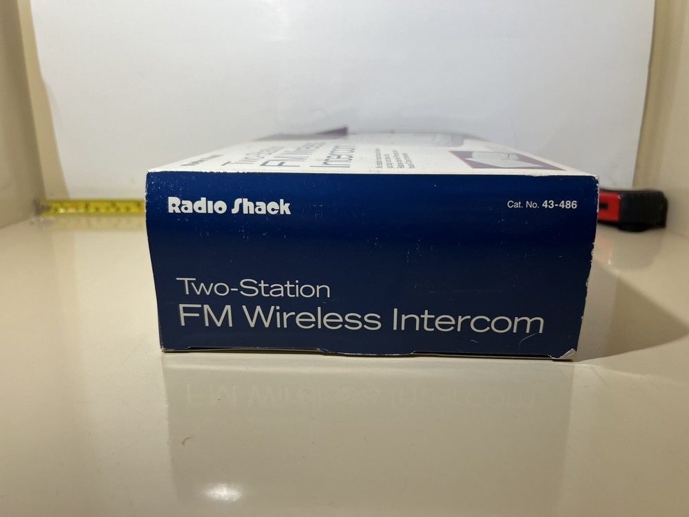 Radio Shack Two-Station FM Wireless Intercom Pair Set Model 43-486 (Never Used)