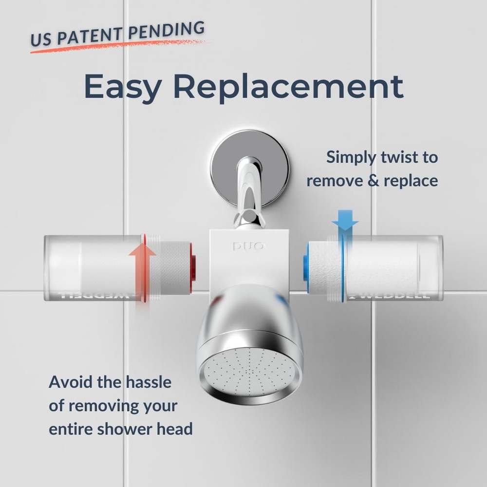 Weddell Duo Shower Filter – NSF Certified for Chlorine Black