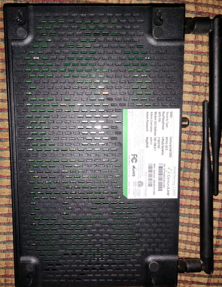 Centurylink Technicolor C2000T Modem with Wireless Router