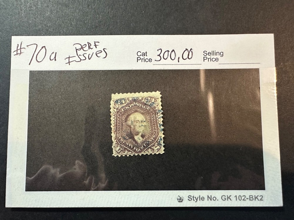 Scott # 70a perf issues  2024 Scott Catalogue Value $300.00