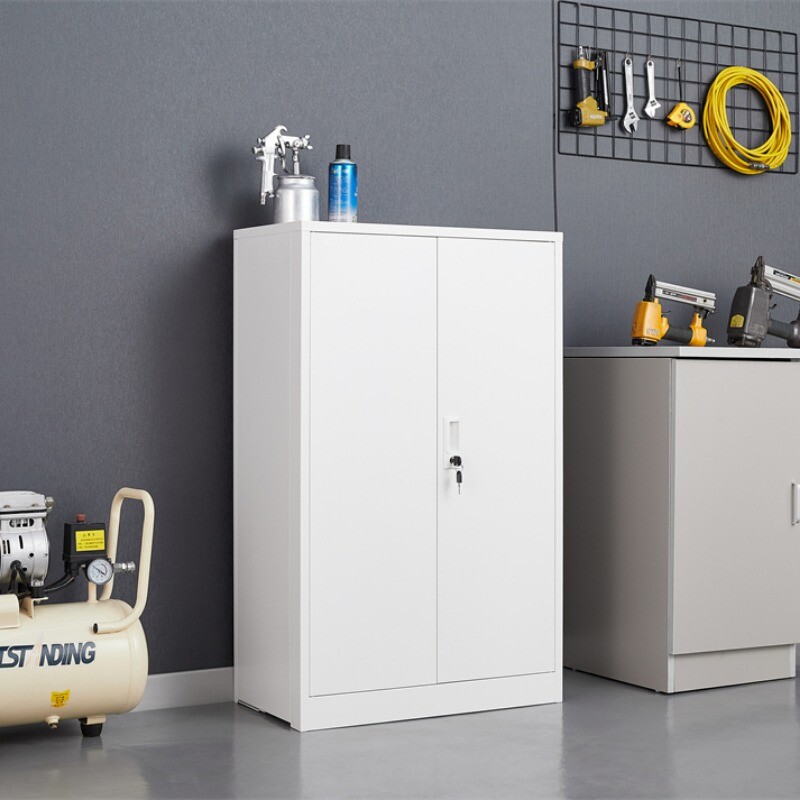Metal Storage Cabinet with Locking Doors and Adjustable Shelf, Folding Cabinet