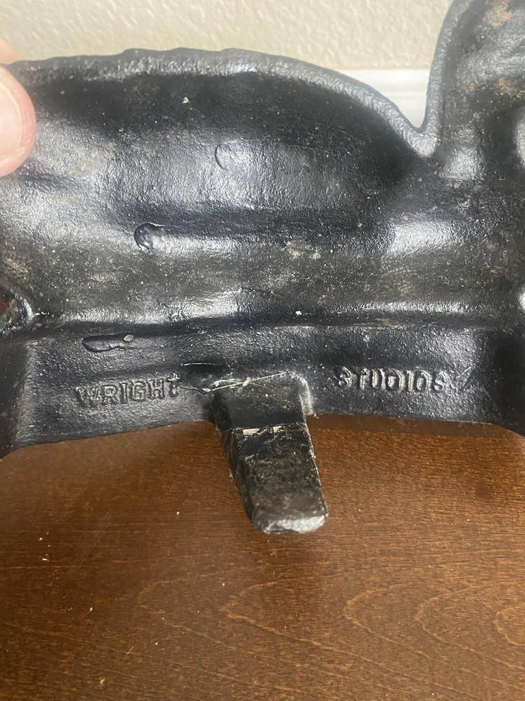 Wright Studios Cast Iron DOOR STOP Hand Painted Mallard Duck