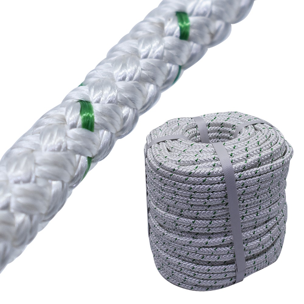 3/8"×200‘ Double Braid Polyester Rope 4800lbs Breaking Strength Strong Pulling