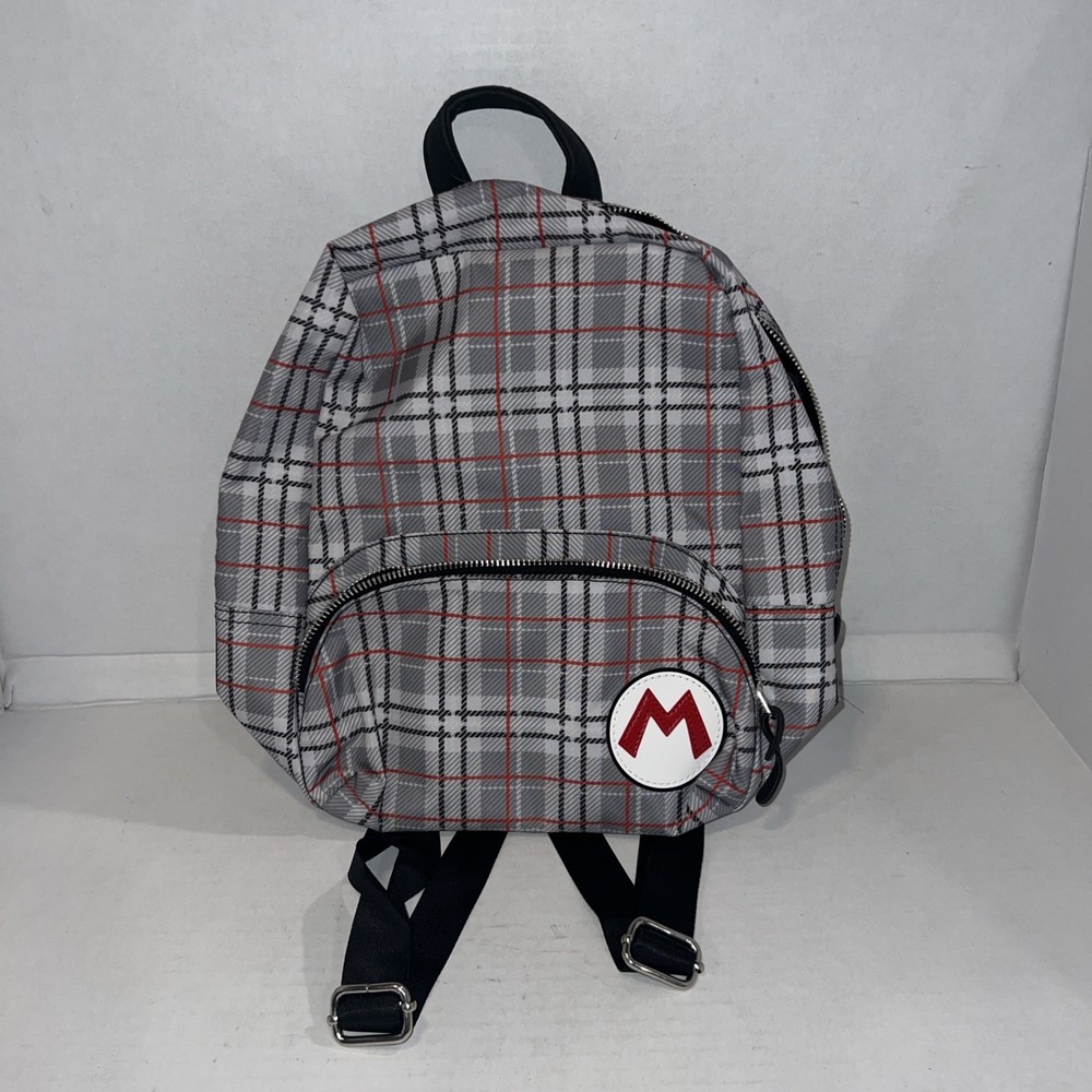 Mario Bros Controller Gear Super Plaid Mini Backpack Nintendo Switch Compatible