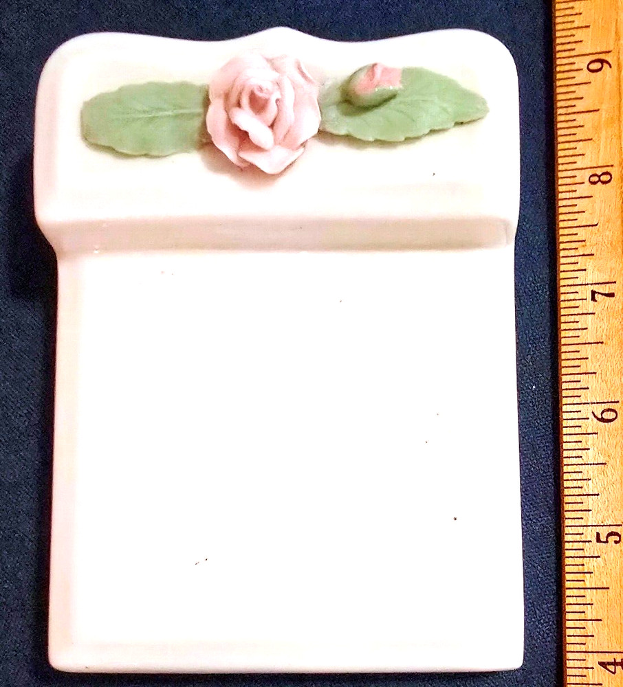 Unique Decorative Ceramic Rose Post-it Notes Holder