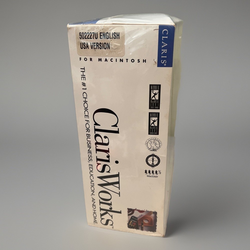 Vintage Apple Macintosh ClarisWorks Software - V2.1 - Complete Software 1993