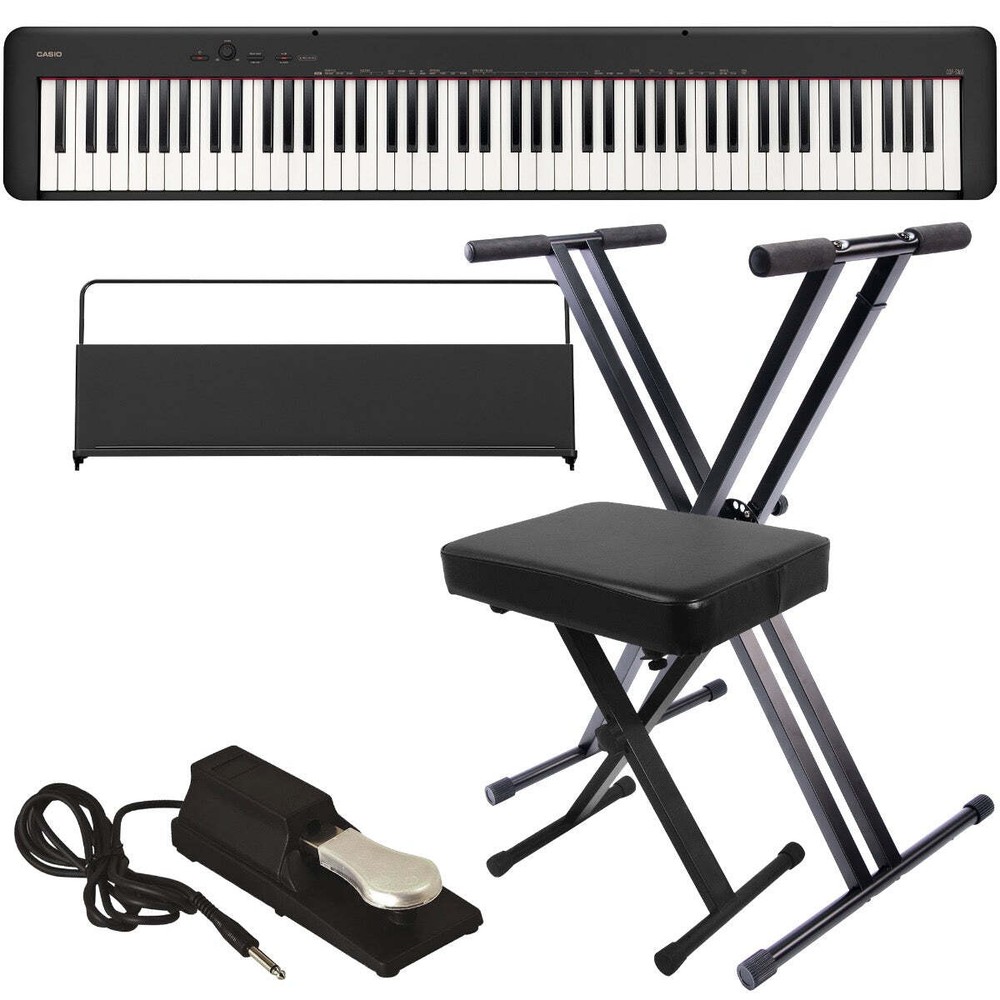 Casio CDP-S160 Compact Digital Piano - Black KEY ESSENTIALS BUNDLE