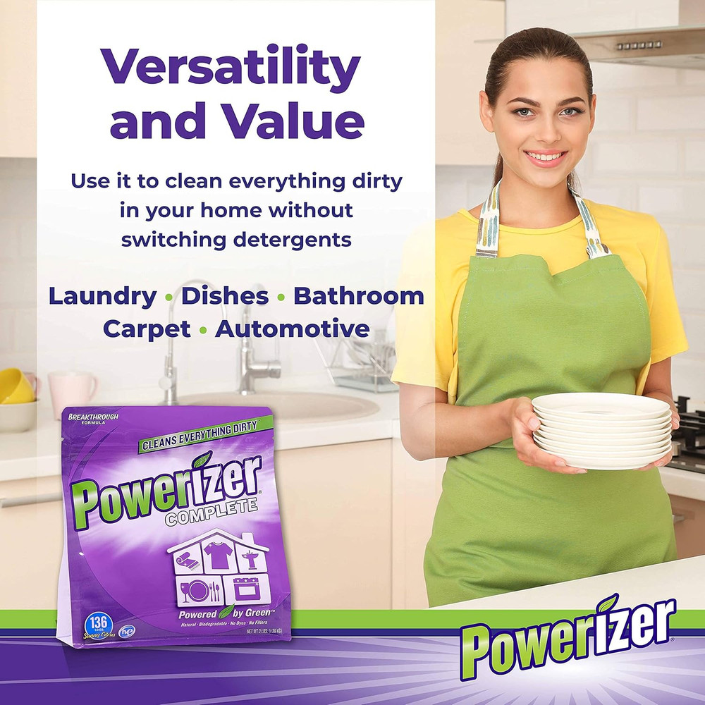 Powerizer Complete Multi-Purpose Detergent Powder - Oxi Stain Remover - Natural