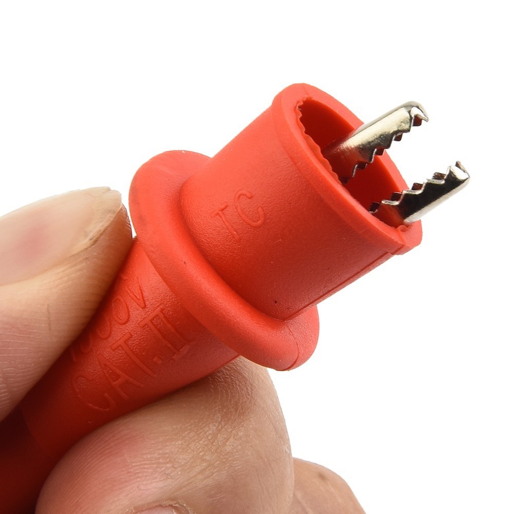 Accessories Clamp Measuring Tools 1Pair For Multi-Meter Tester Red+Black