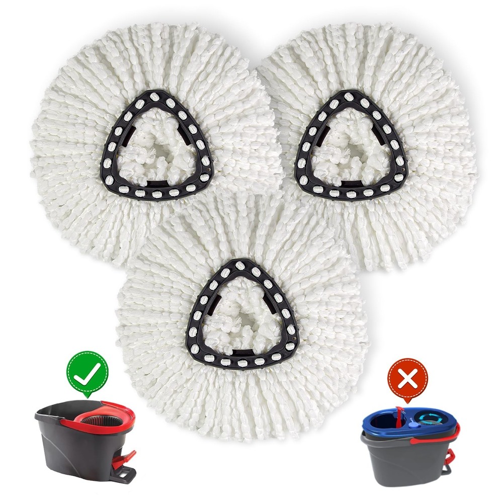 3 Pack Mop Replace Head, Refill Replacements Compatible for O Cedar Spin Mop,...
