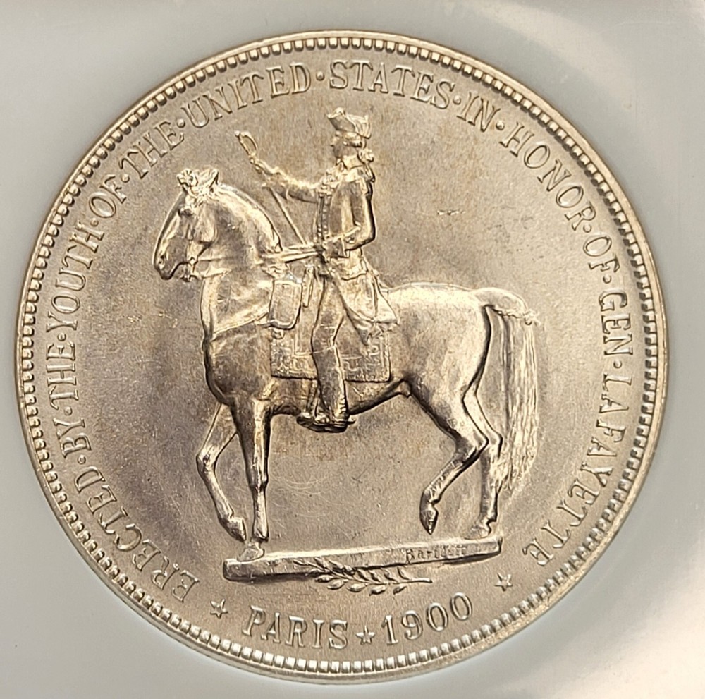 1900 $1 Lafayette Commemorative Silver Dollar MS 63 NGC Certified