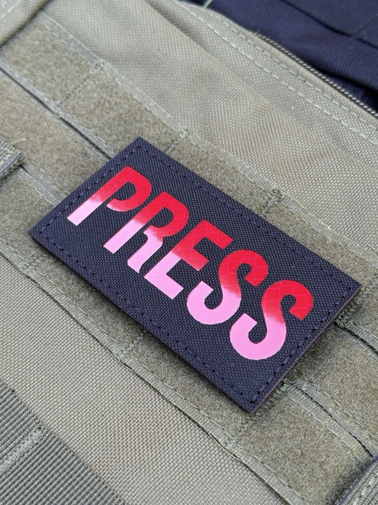 Press Reflective Solas USCG Tactical Duty Patch Hook Loop Backing Red