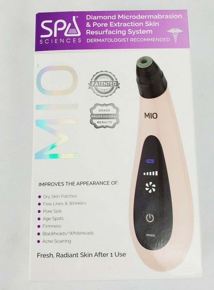 Spa Sciences MIO Microdermabrasion Pore Extraction Skin Resurfacing System Pink