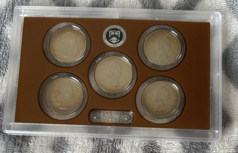 2013 Clad Proof Set Original Pkg Struck Thru Error Quarter & Half Dollar COA