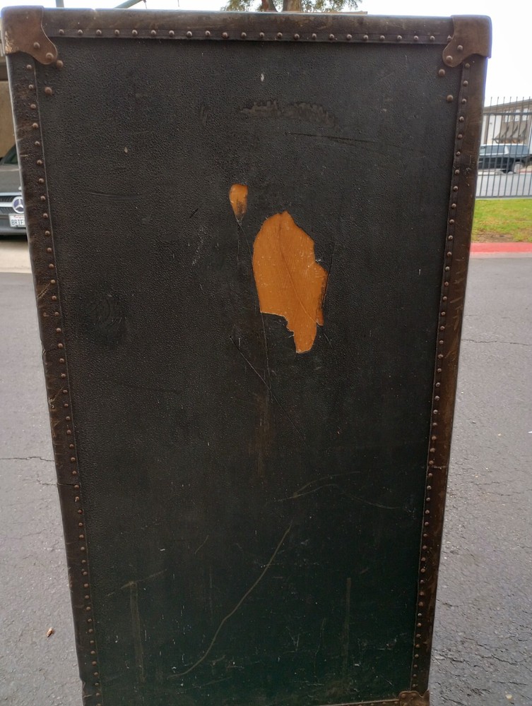 Belper Antique Vintage Wardrobe Trunk
