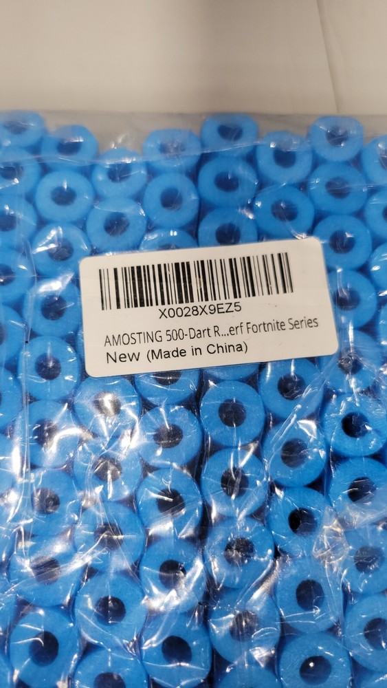 Amosting 500 Pcs Refill Bullet Darts, Compatible Foam Darts Small, Blue
