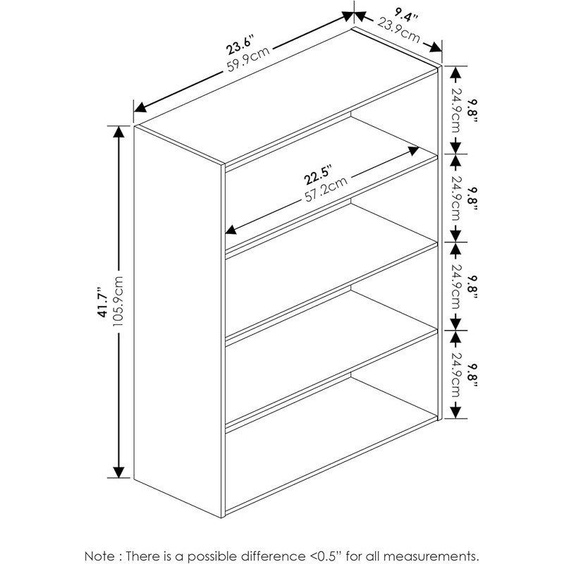 4-Tier Storage Shelf Durable Wood Easy Assembly Space Saving Sturdy Organizer US