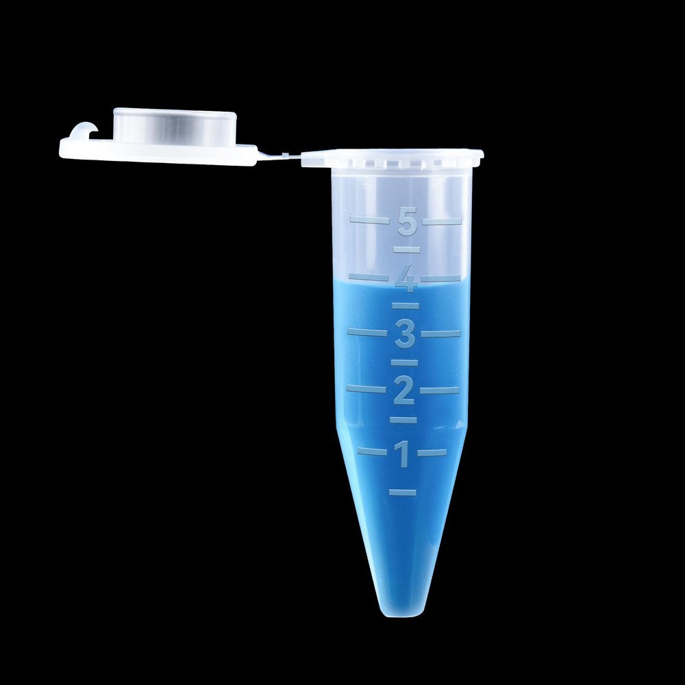 200 PCS 5ml Centrifuge Tubes Snap Cap Bottom Tip Polypropylene Graduated
