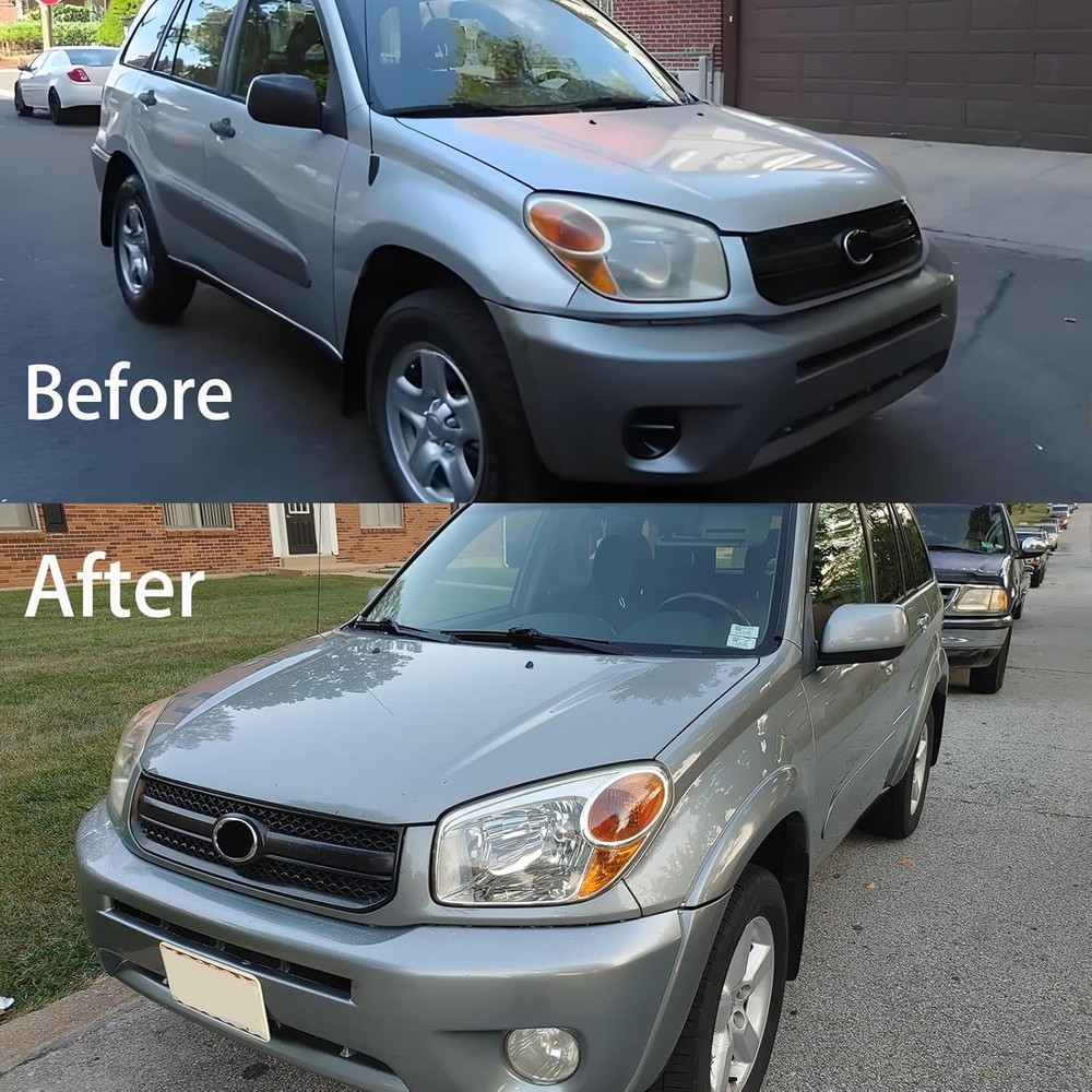 Chrome Headlights for Toyota RAV4 2004 Pair