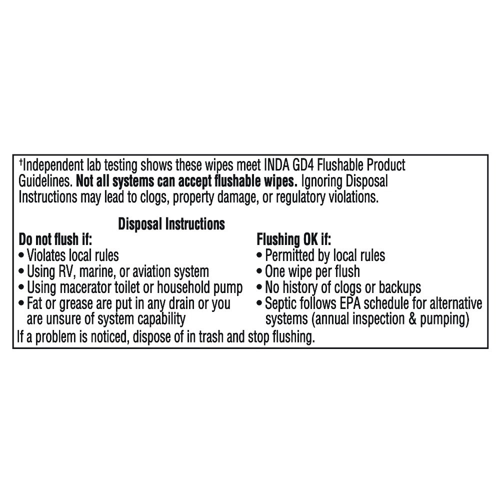 Extra Large Flushable Wet Wipes Cool Mint Scent 144 Count 3 Pack