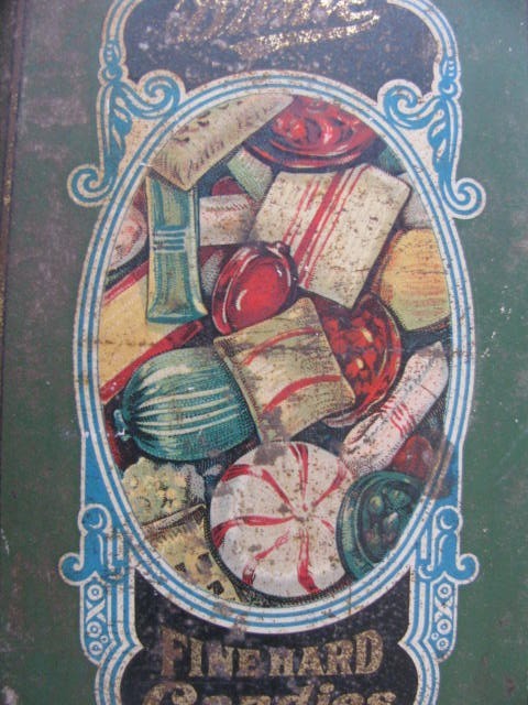 Vintage 1920’s BUNTE BROS. Hard Candy 5# METAL CONTAINER, Empty