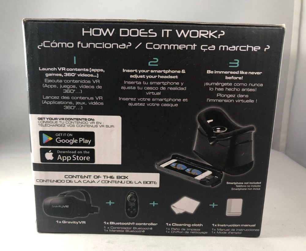 Lexibook Gravity VR Headset With Bluetooth Controller - New in Sealed Box