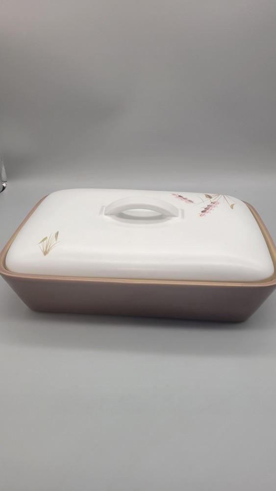 Denby Langley Harvest Rectangular Casserole Pan Dish with Lid MCM kitchen