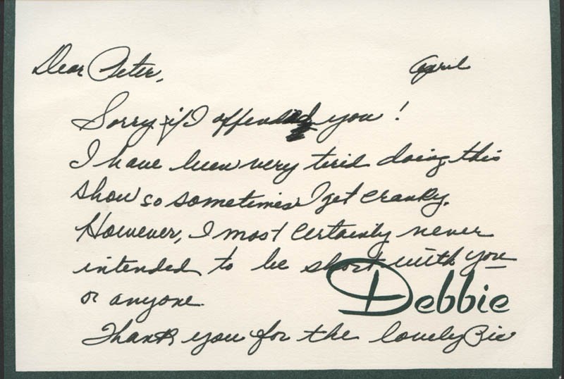 DEBBIE REYNOLDS - AUTOGRAPH LETTER SIGNED