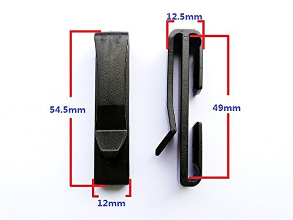 2" Webbing Ending Clip Connect Buckle for Backpack Adjusting Strap Black 10 P...